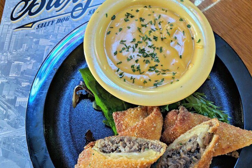 Buxy's Salty Dog Saloon Cheese Steak Egg Rolls
