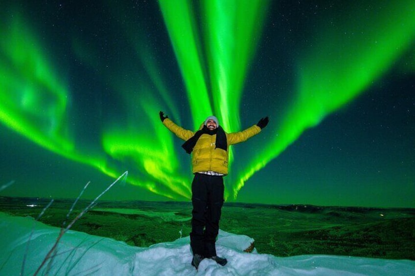 Caught between the stars and the earth.
