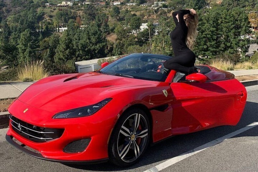 30-Minute PRIVATE Ferrari California Driving Tour To Hollywood Sign