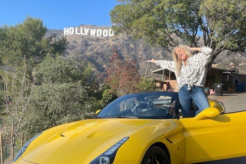 30-Minute PRIVATE Ferrari California Driving Tour To Hollywood Sign