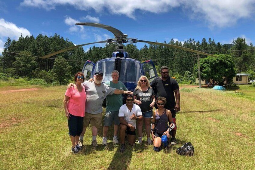 Tour a remote local school and enjoy a light lunch with refreshments before jumping into your helicopter for a 14 minute bird’s eye view of Viti Levu.