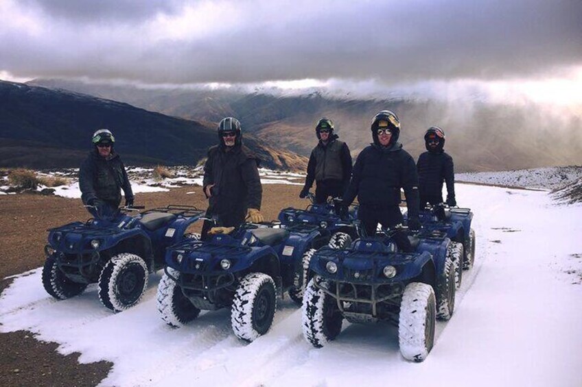 Snow quad biking in Winter