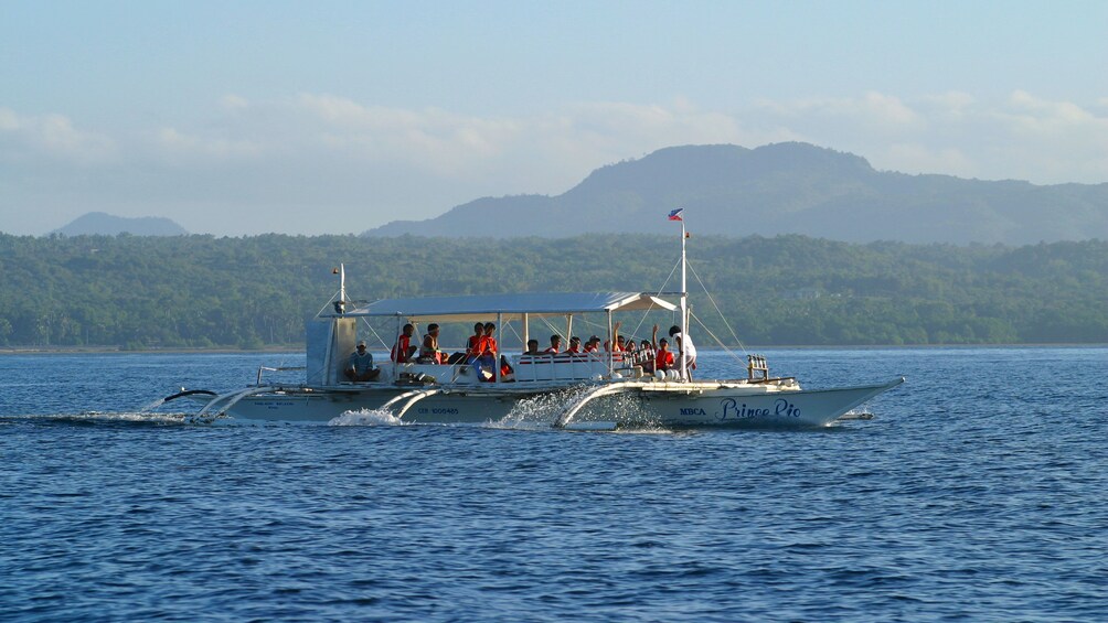 Group aboard a boat in Bohol