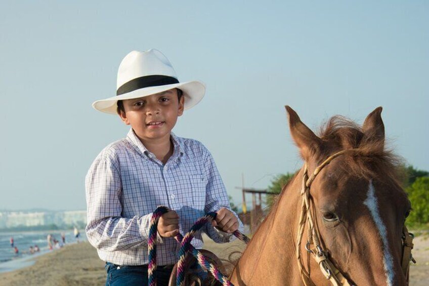 Childrens with horses 