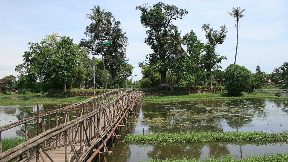 A bridge over rice fields in Ho Chi Minh