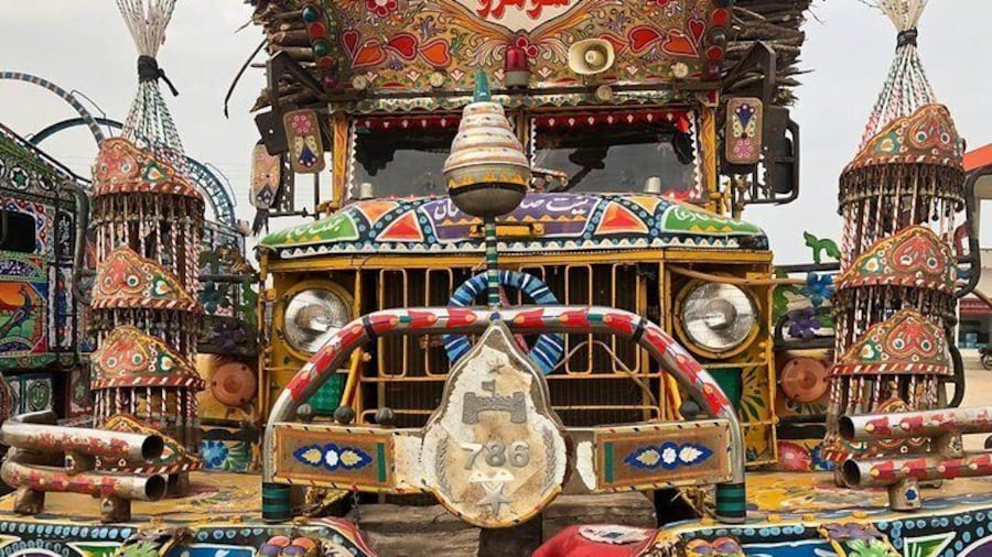 This truck is known as "kekra" , basically it is a second world war american truck used by locals of "Thar desert" for transportation