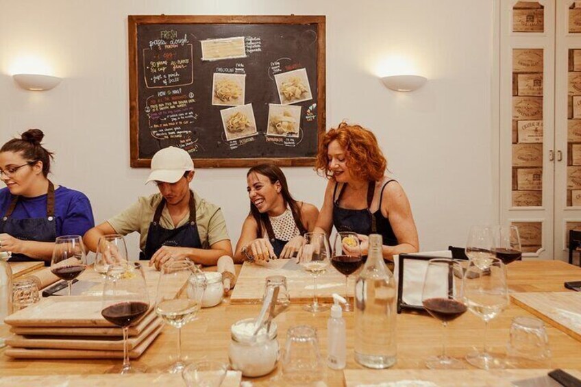 Pasta Making with Wine Tasting and Dinner in Frascati