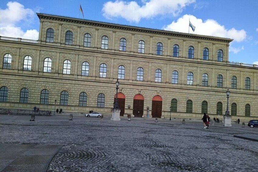 Love stories are depicted on the walls of this building