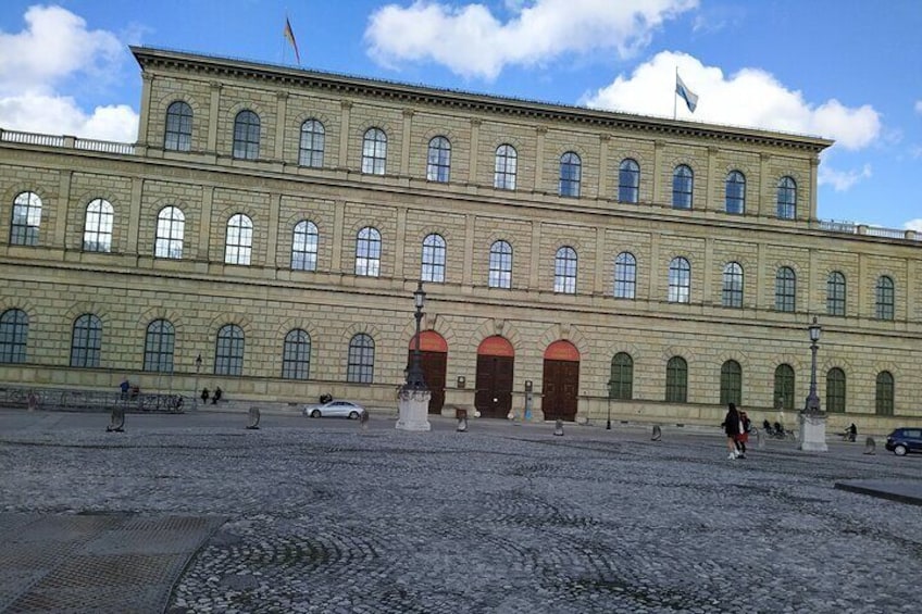 Love stories are depicted on the walls of this building