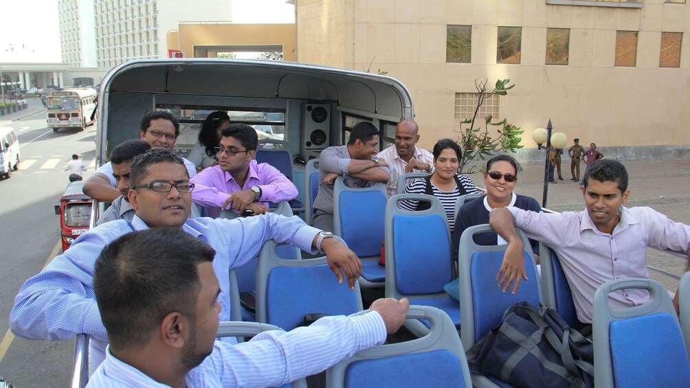 Seating area of bus in Colombo