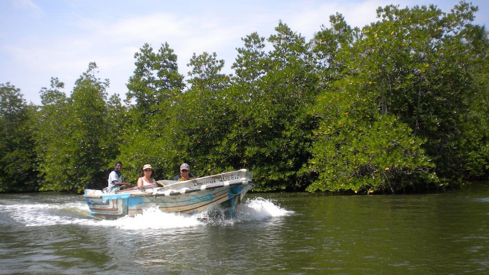 boat on the river in Colombo