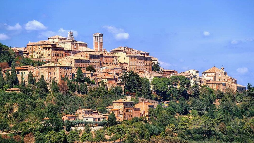 small town on the hill in Siena
