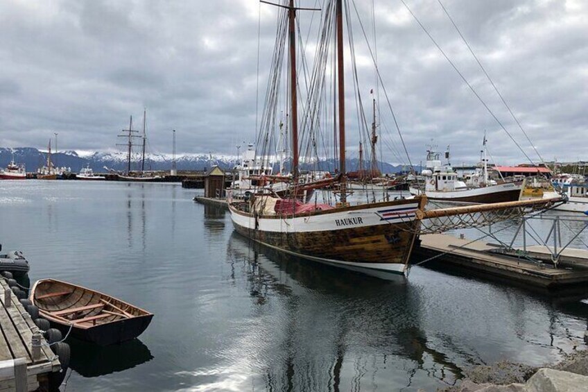 Husavik harbour and bay