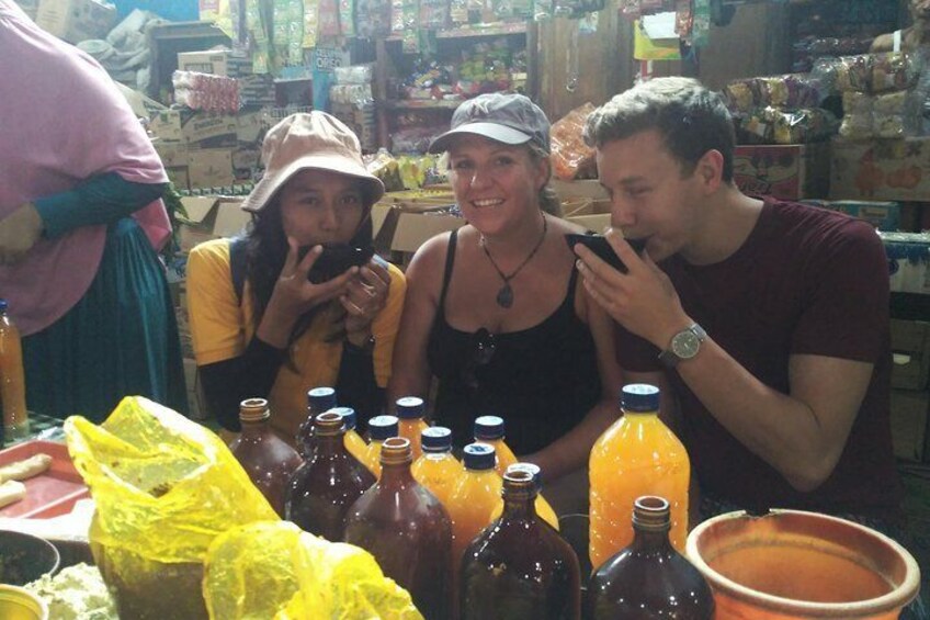 Try to drink Jamu, traditional herbs medicine.