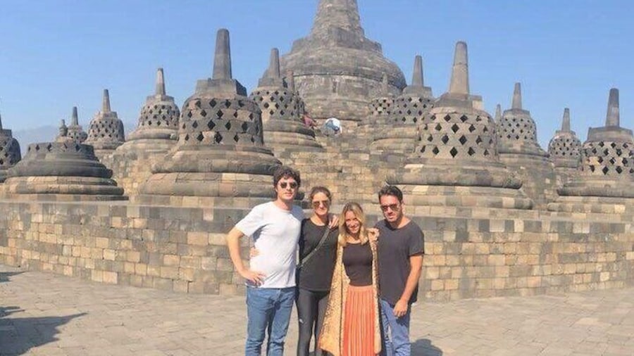 Borobudur Temple on the top