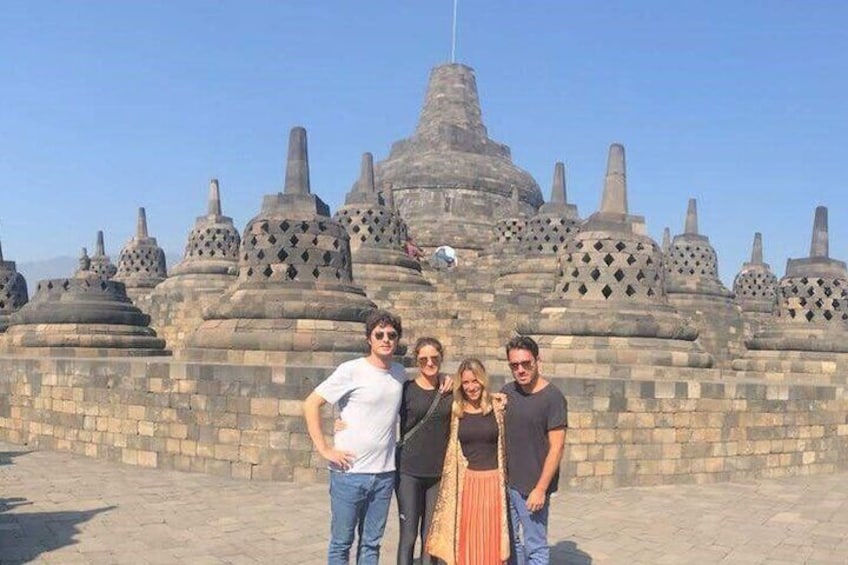 Borobudur Temple on the top