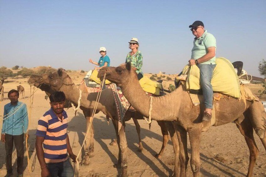 Half-Day Sunset Camel Safari in Rajasthan