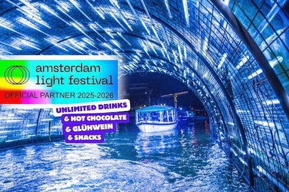 Amsterdam Light Festival: Cruise Unlimited Drinks & Bite option