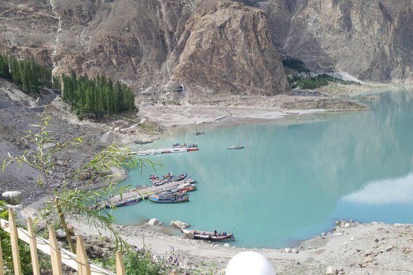Attabad Lake and Attabad Tunnels 20 Kilometers fromKarimabad Hunza
