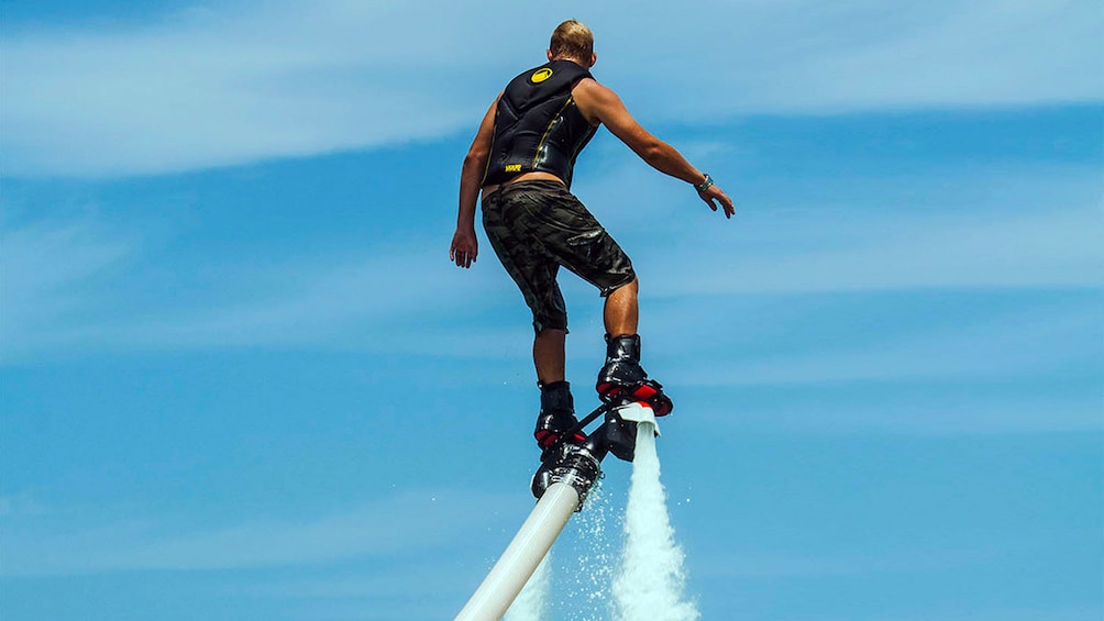 man fly boarding in Abu Dhabi