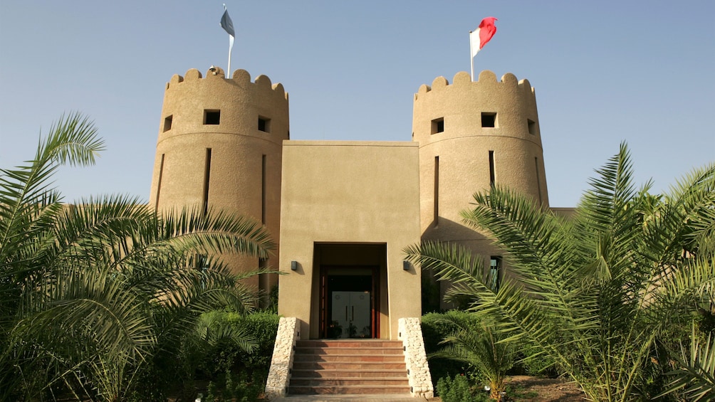 front entrance to shooting range in Abu Dhabi