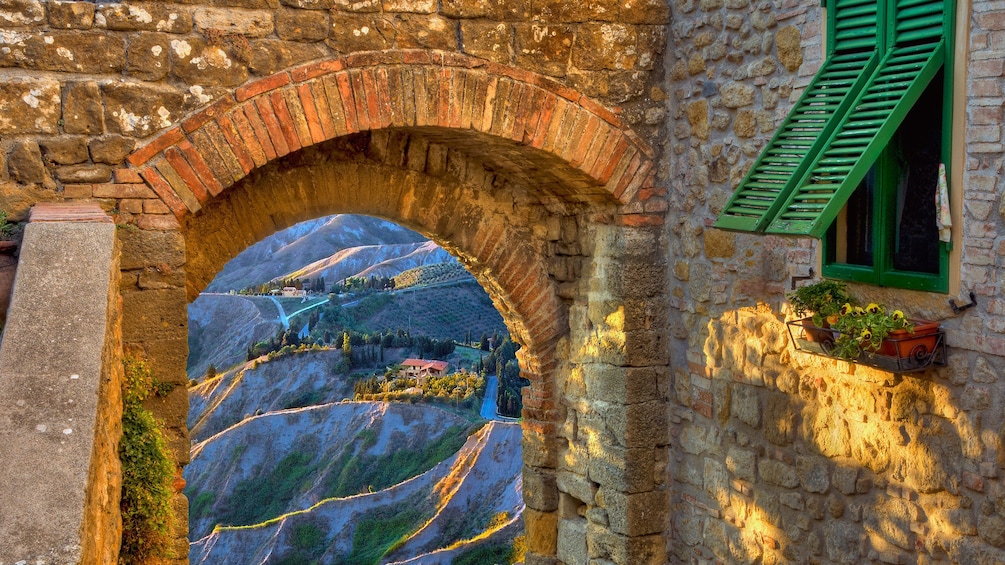 overlooking the landscape in Italy