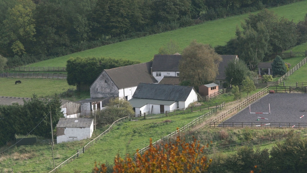 Amish farmstead and surrounding fields in Pennsylvania