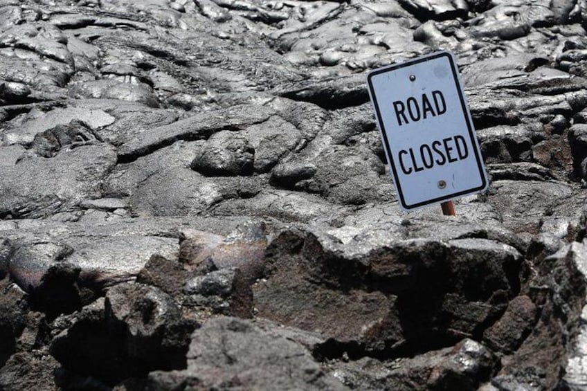 Kalapana town covered by lava 