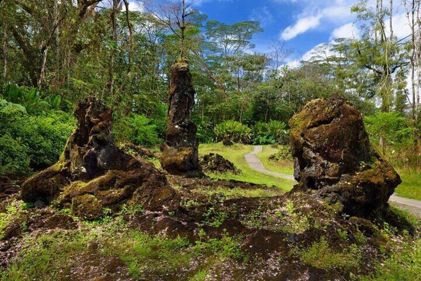 Lava trees- Lava eruption in the rainforest 