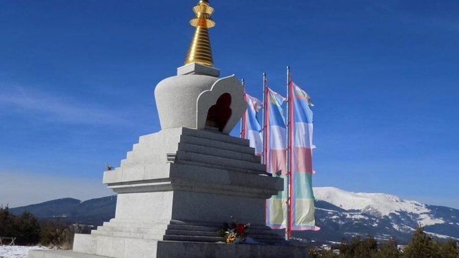 The Buddhist stuppa in the village of Plana