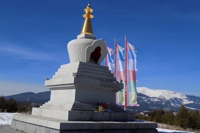 The Buddhist stuppa in the village of Plana