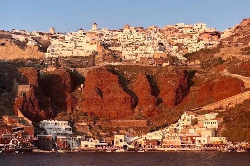 Santorini Luxury Caldera Cruise with Full Greek Meal and Sunset