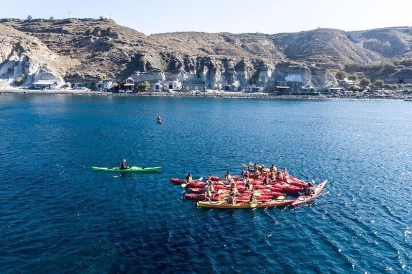 Santorini : Morning Sea Kayak & Snorkel with Lunch