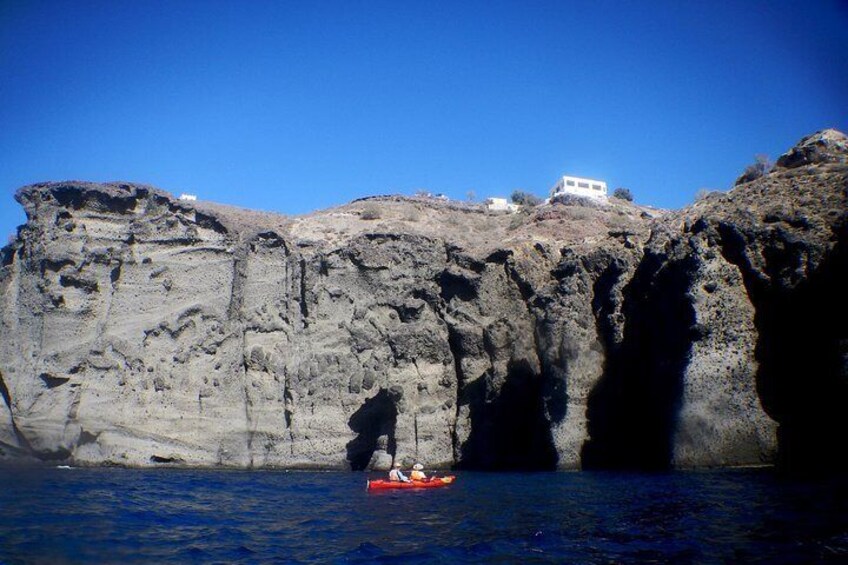 Santorini : Morning Sea Kayak & Snorkel with Lunch