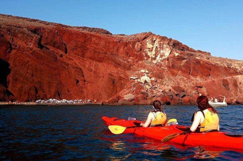 Santorini: Sea Kayaking with Light Lunch