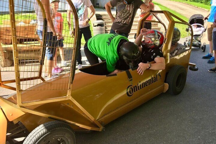 Latvia Bobsleigh and luge track ride experience (Summer Bob)