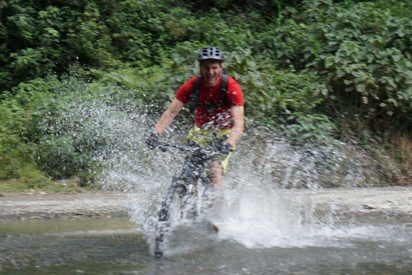 Ride through streams and waterfalls on the way down!