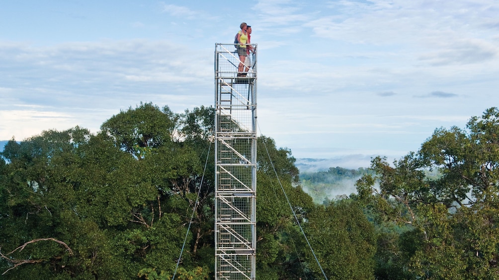 Show item 3 of 5. Couple looking out from a high point at Ulu Temburong National Park