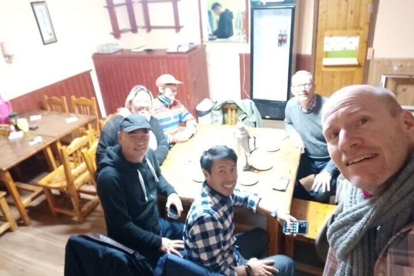 Enjoying traditional Mongolian dinner is one of the great parts of the tour