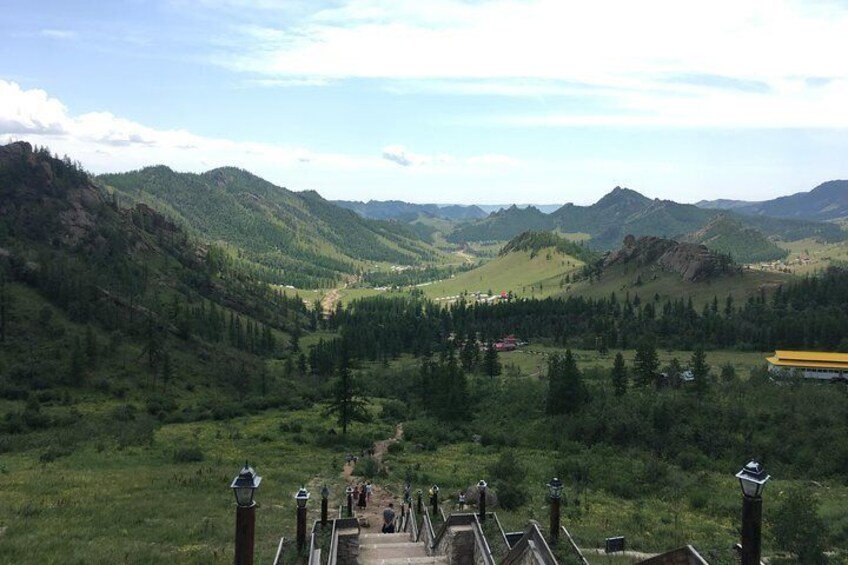 A reward for you after hiking half an hour! Looking over the Terelj National Park