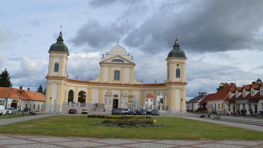 Catholic church at the main square in Tykocin