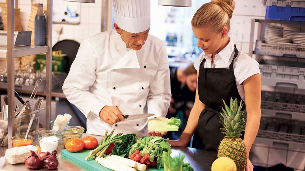 cooking with a chef in Italy