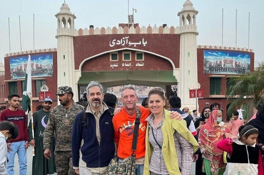 Italian Clients at Wagah Border with India 