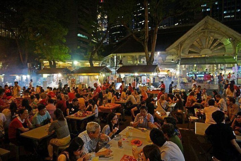 Eat at the only satay street in Singapore