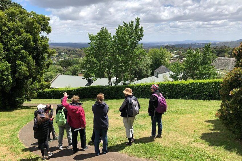 Wombat Hill tooking over the Convent Gallery! Stunning view north over Dja Dja Wurrung Country