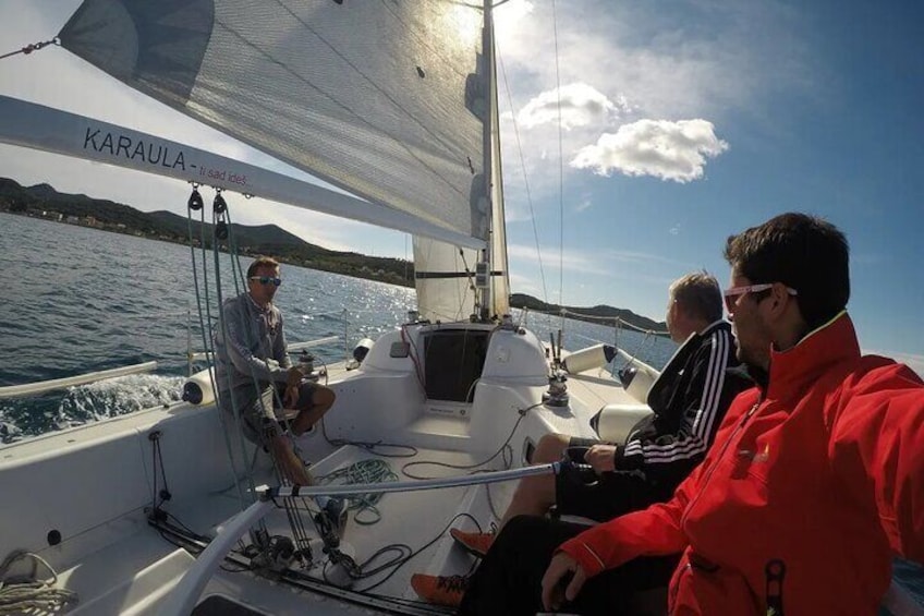 Full day sailing tour on a regatta sailboat in Zadar archipelago