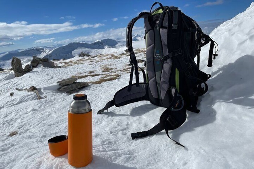 Having tea with great panorama, only in Rila National Park