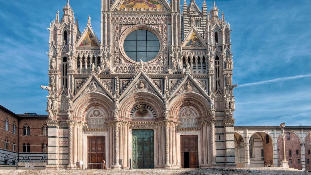 the facade of the Siena Cathedral in Italy