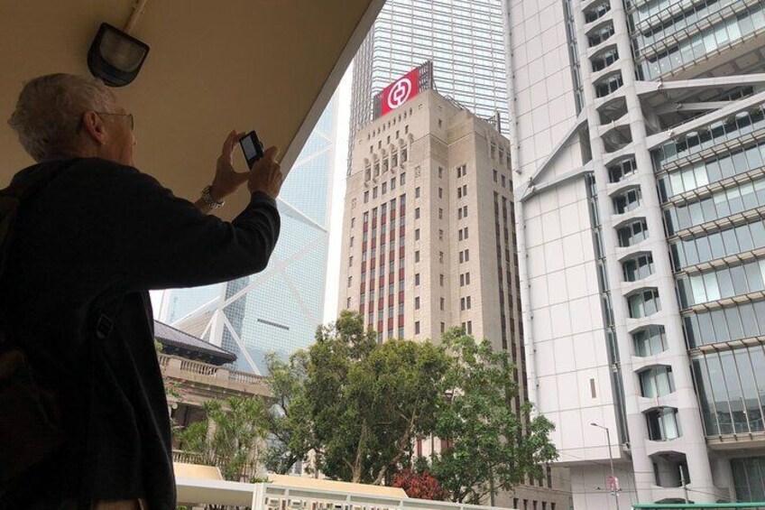 Strolling in between skyscrapers