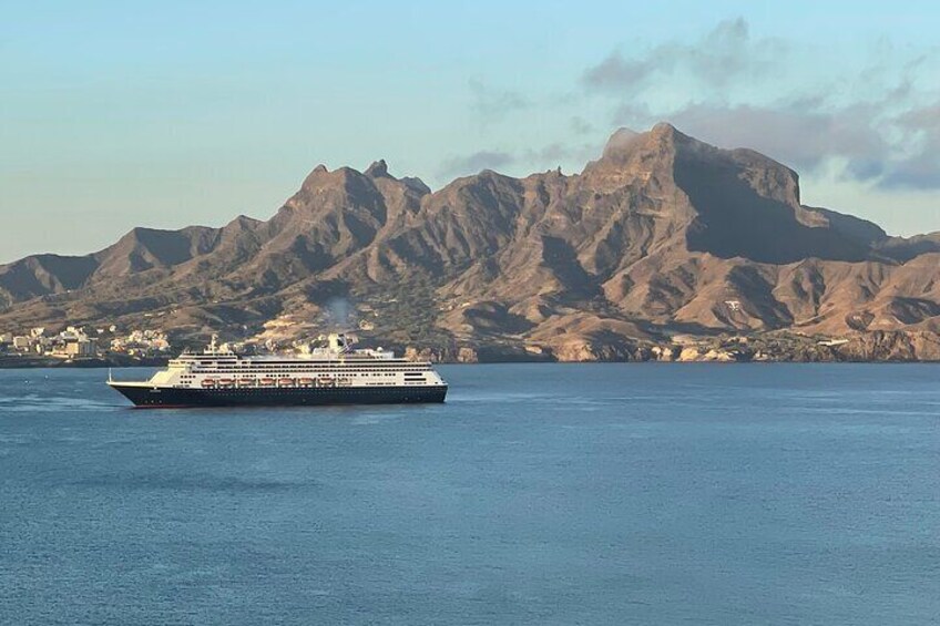 Arriving to Mindelo, passing Monte Cara, to Porto Grande :)